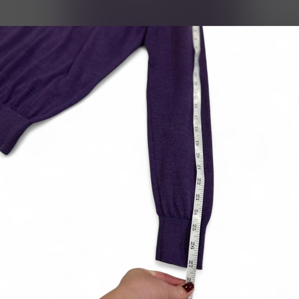 Polo Ralph Lauren Purple 100% Merino Wool Lightweight V-neck Sweater Medium - Picture 7 of 7